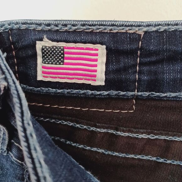 True Religion Serena Women's Skinny Flap Pockets Stretch Jeans Size 25 USA Made - Picture 16 of 16